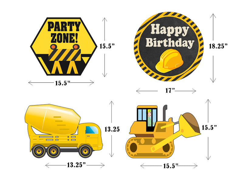 Construction Theme Birthday Party Cutouts