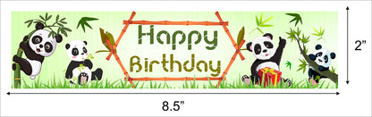 Panda Theme Birthday Party Water Bottle Labels