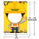 Construction Theme Birthday Party Selfie Photo Booth Frame