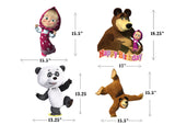 Masha and The Bear Theme Birthday Party Cutouts