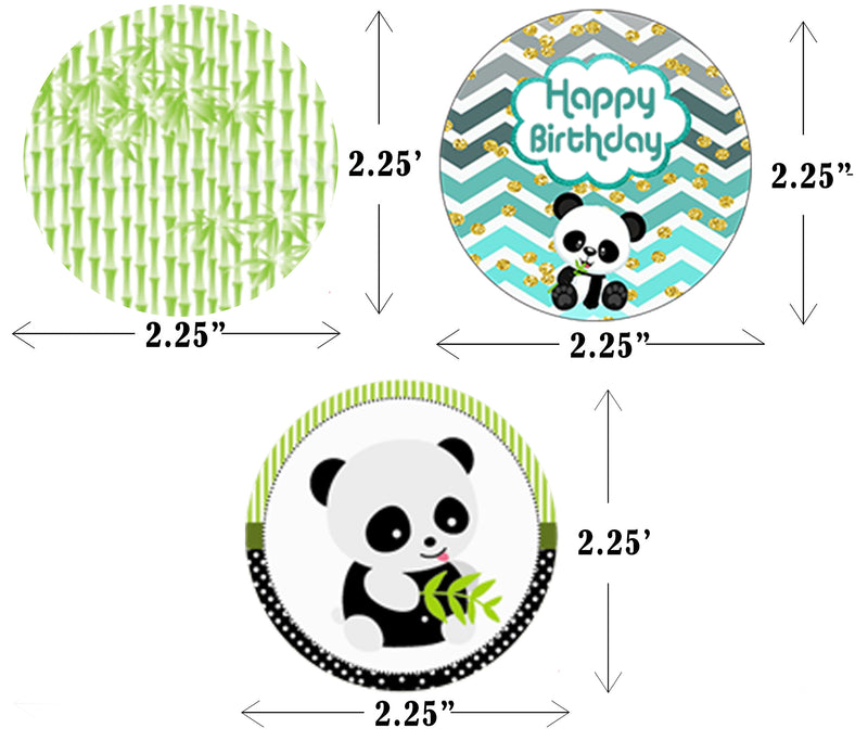 Panda Theme Birthday Party Cupcake Toppers