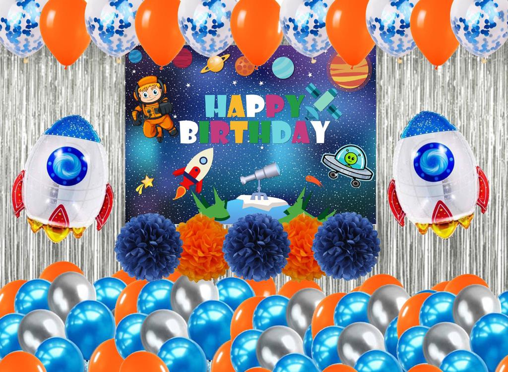 Space Theme Birthday Party Complete Party Set for Boys