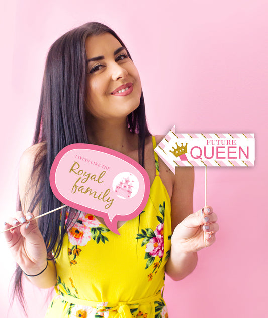 Princess Birthday Party Photo Booth Props Kit
