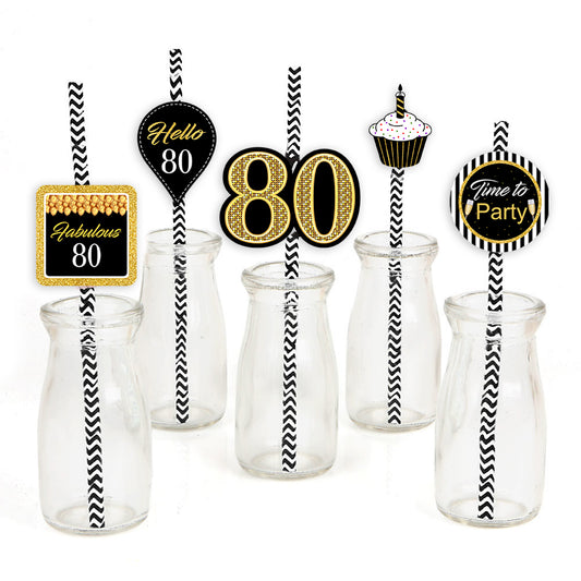 80th Birthday Party Thank You Gift Tags 