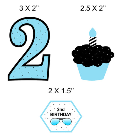 Two Cool Theme Birthday Party Paper Decorative Straws
