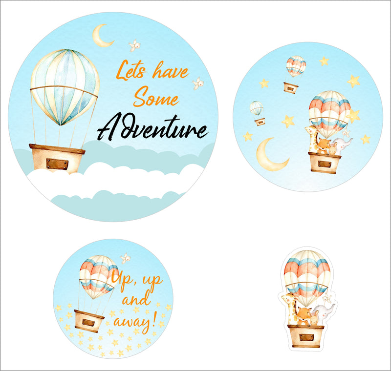 Hot Air Theme Birthday Party Paper Decorative Straws