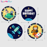 Space Theme Birthday Party Paper Decorative Straws