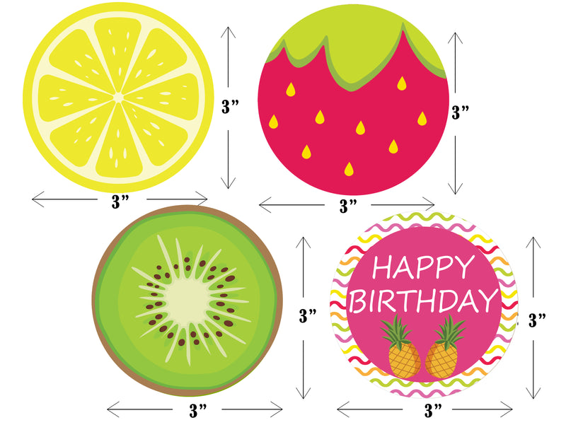 Twotti Fruity Theme Birthday Party Paper Decorative Straws