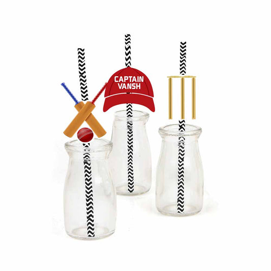 Cricket Theme Birthday Party Straws