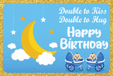 Twin Boys Theme Birthday Table Mats for Decoration