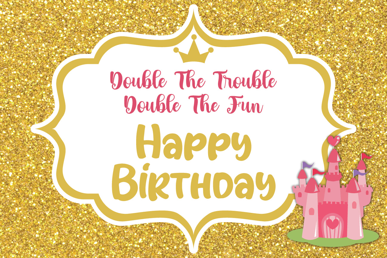 Twin Girls Theme Birthday Party Table Mats for Decoration