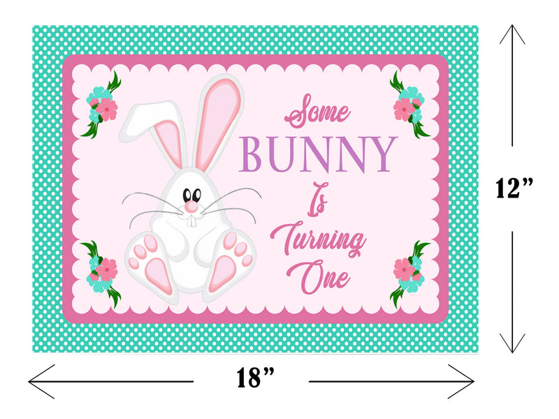 Some Bunny Is One Birthday Table Mats for Decoration