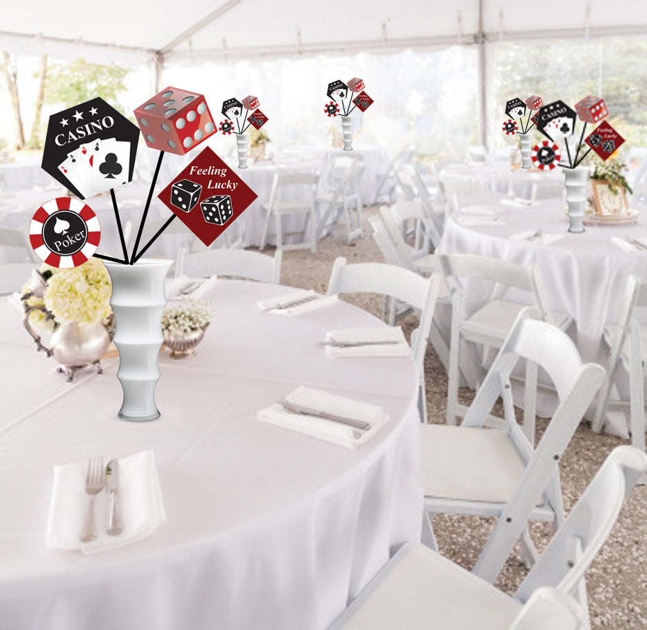 Casino /Card Party Table Topper For Decoration