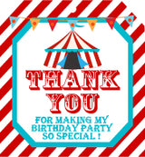 Carnival Theme Birthday Party Thank You Gift Tags
