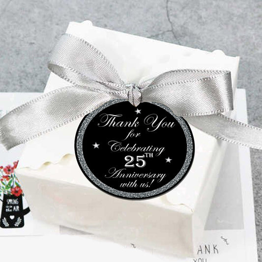 25th Anniversary Party Thank You Gift Tags 