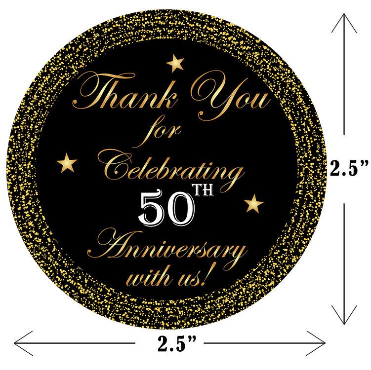 50th Anniversary Party Thank You Gift Tags 