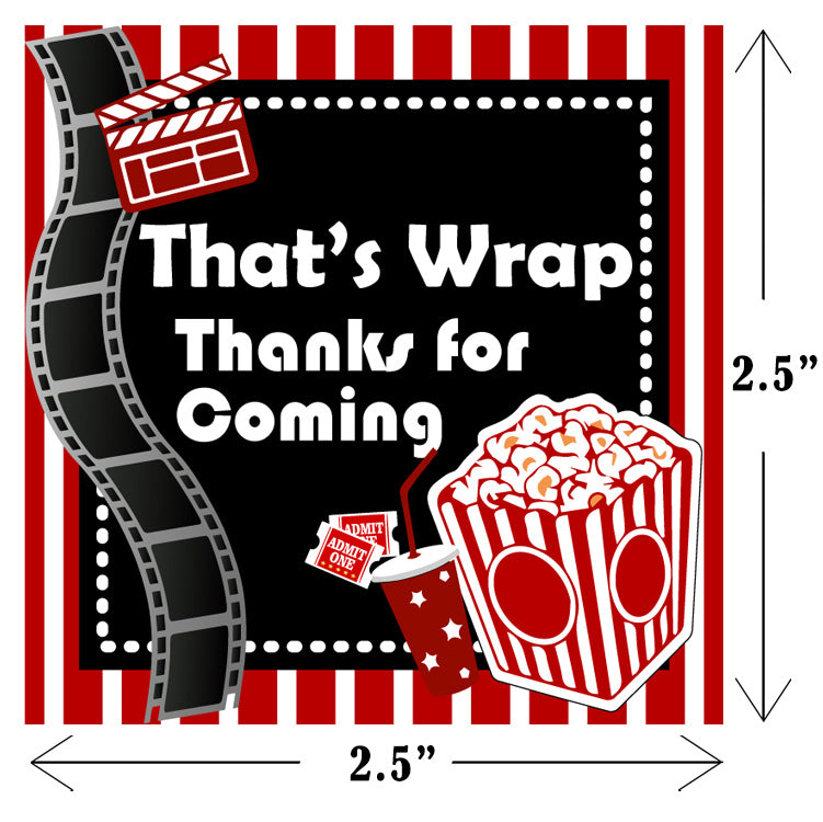 Movie Night Theme Favor Gift Tags