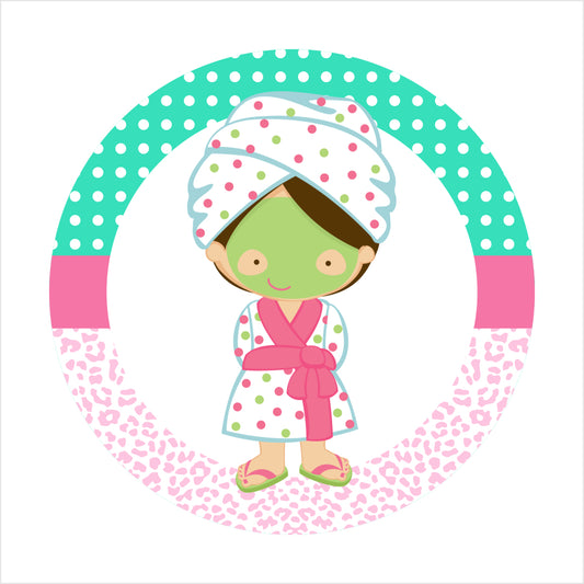 Spa Theme Birthday Party Thank You Gift Tags