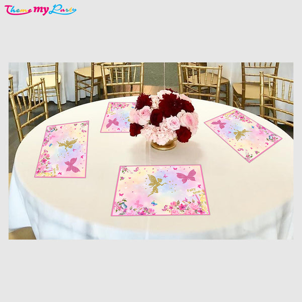 Butterflies & Fairies Theme Birthday Table Mats for Decoration