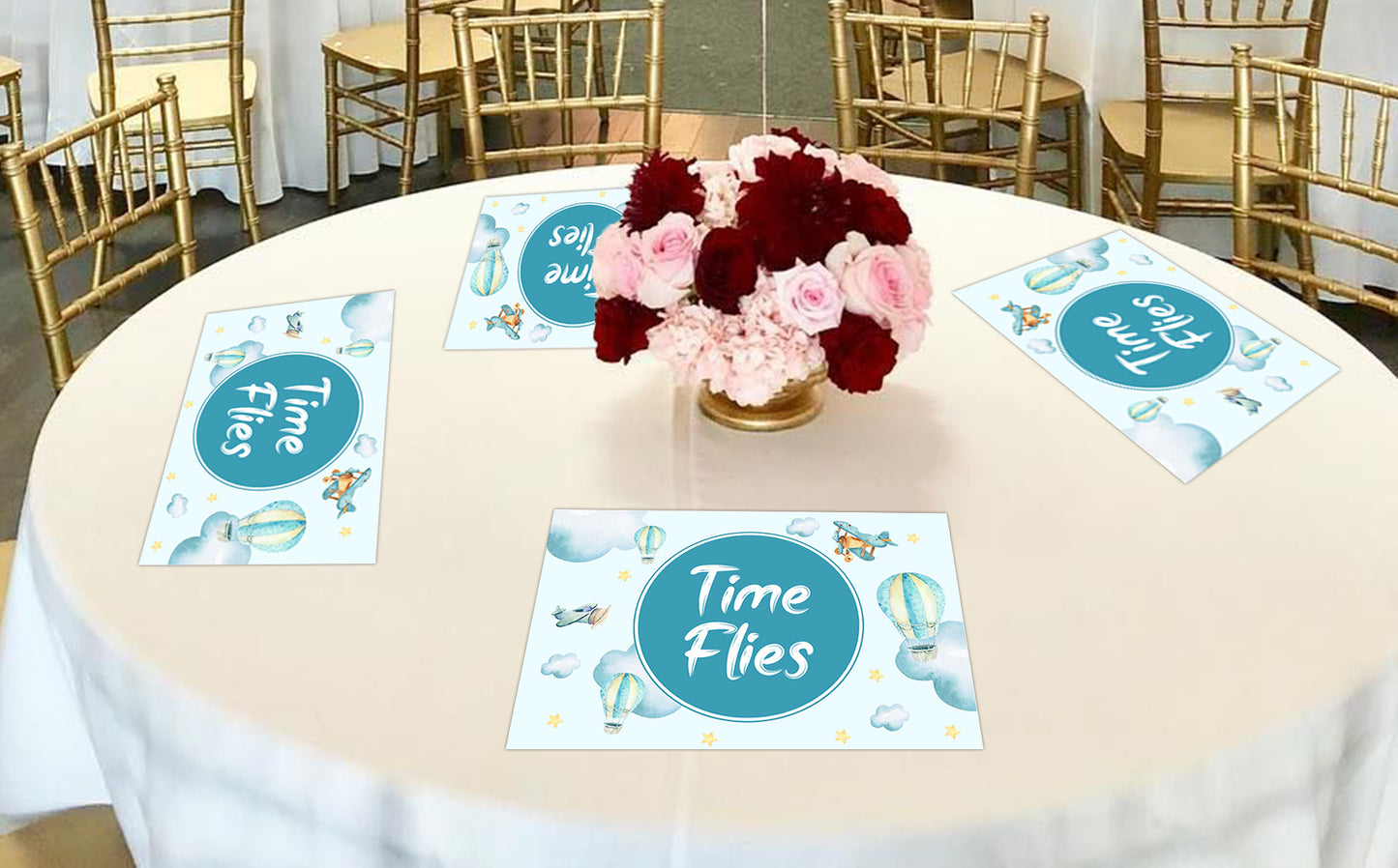 Airplane Party Theme Birthday Table Mats for Decoration