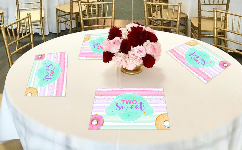 Two Sweet Theme Birthday Table Mats for Decoration