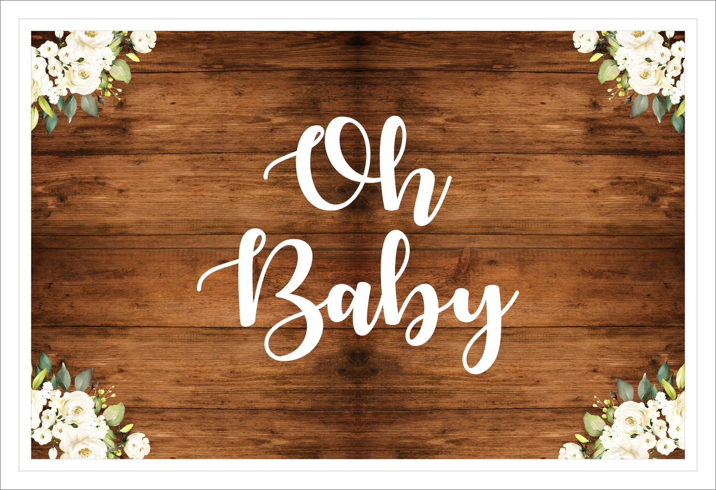 Oh Baby Party Backdrop 