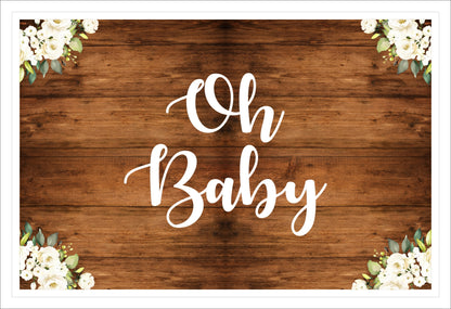 Oh Baby Party Backdrop 