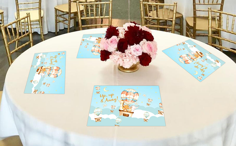 Hot Air Birthday Table Mats for Decoration