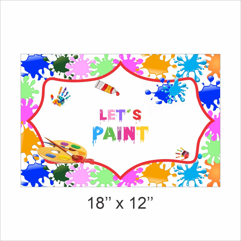 Art and Paint Theme Birthday Table Mats