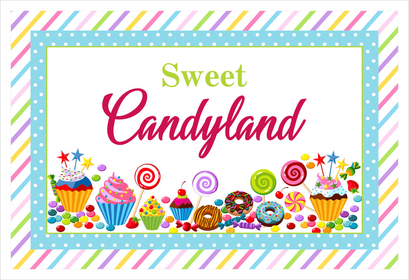 Candy Land Theme Candy Land Table Mats for Decoration