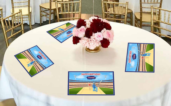 Cricket Theme Birthday Table Mats