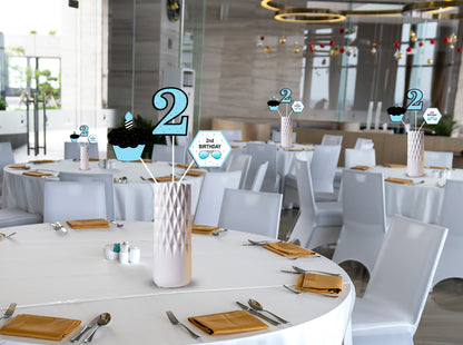 Two Cool theme Birthday Party Table Toppers for Decoration 