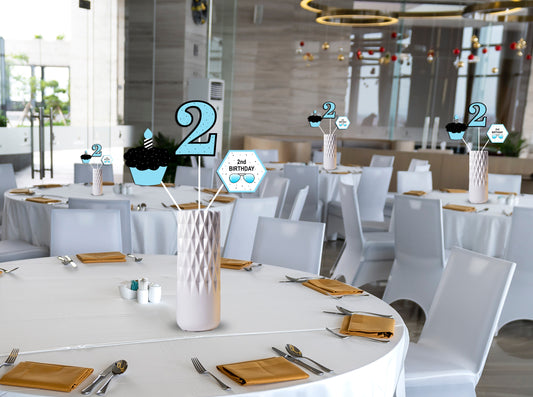 Two Cool theme Birthday Party Table Toppers for Decoration 