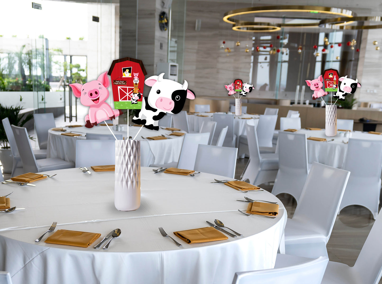 Farm Animal Theme Table Top Birthday Decoration