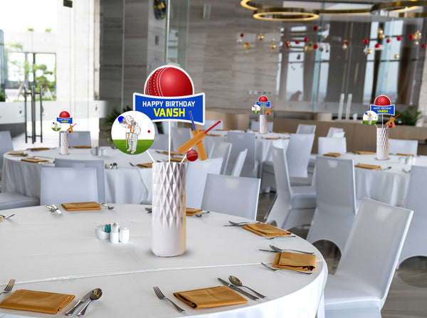 Cricket Theme Birthday Party Table Toppers
