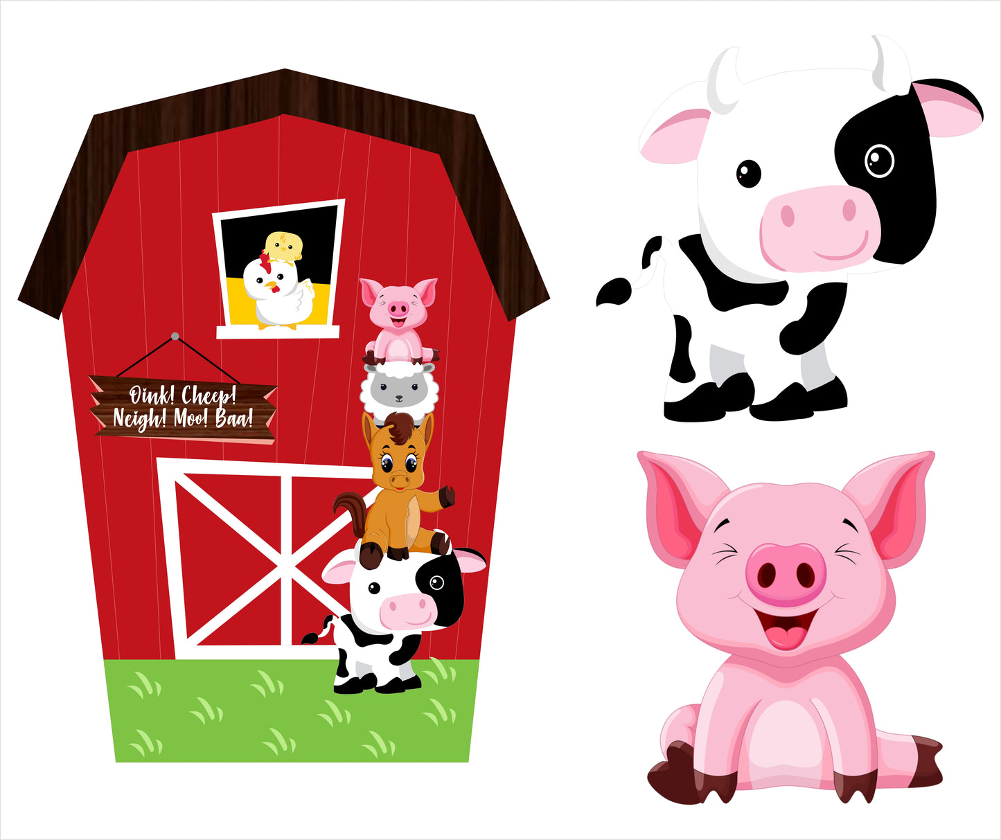 Farm Animal Theme Table Top Birthday Decoration