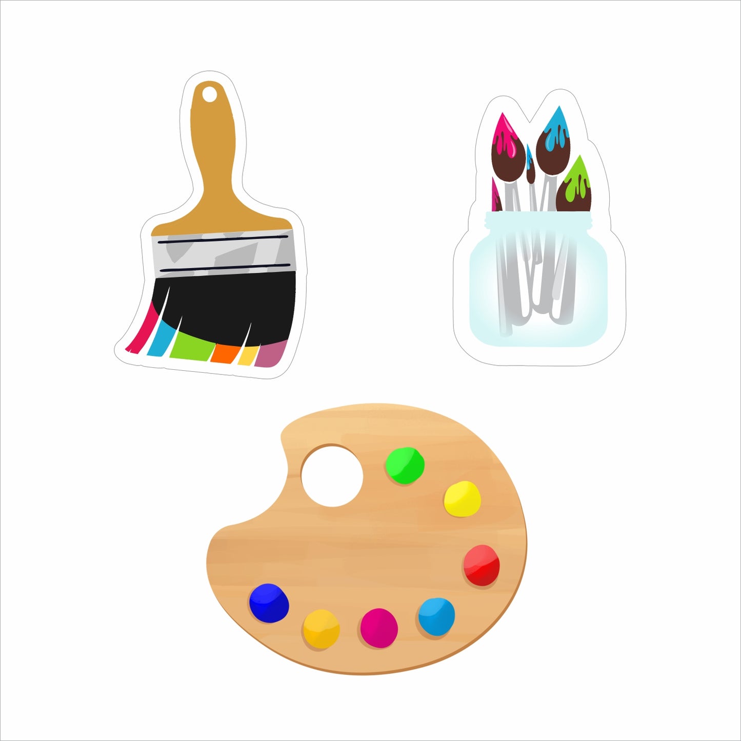 Art and Paint Theme Birthday Party Table Toppers