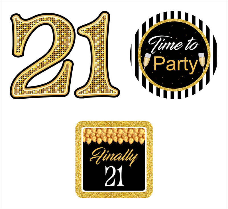 21st Birthday Party Table Toppers for Decoration 