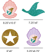 Mermaid Theme Birthday Party Table Toppers for Decoration