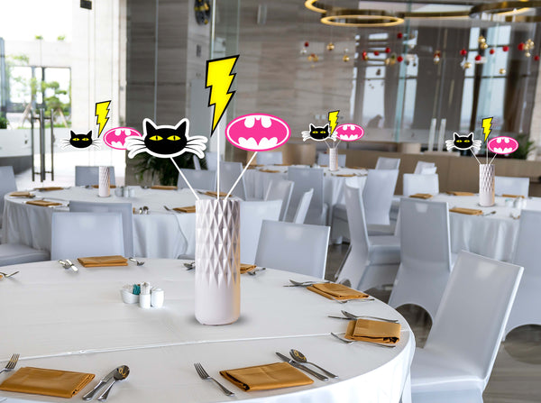 Super Girl Theme Birthday Party Table Toppers for Decoration