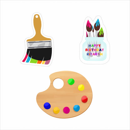 Art and Paint Theme Birthday Party Table Toppers