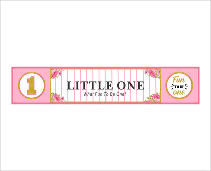 One Is Fun First Birthday Long Banner for Decoration