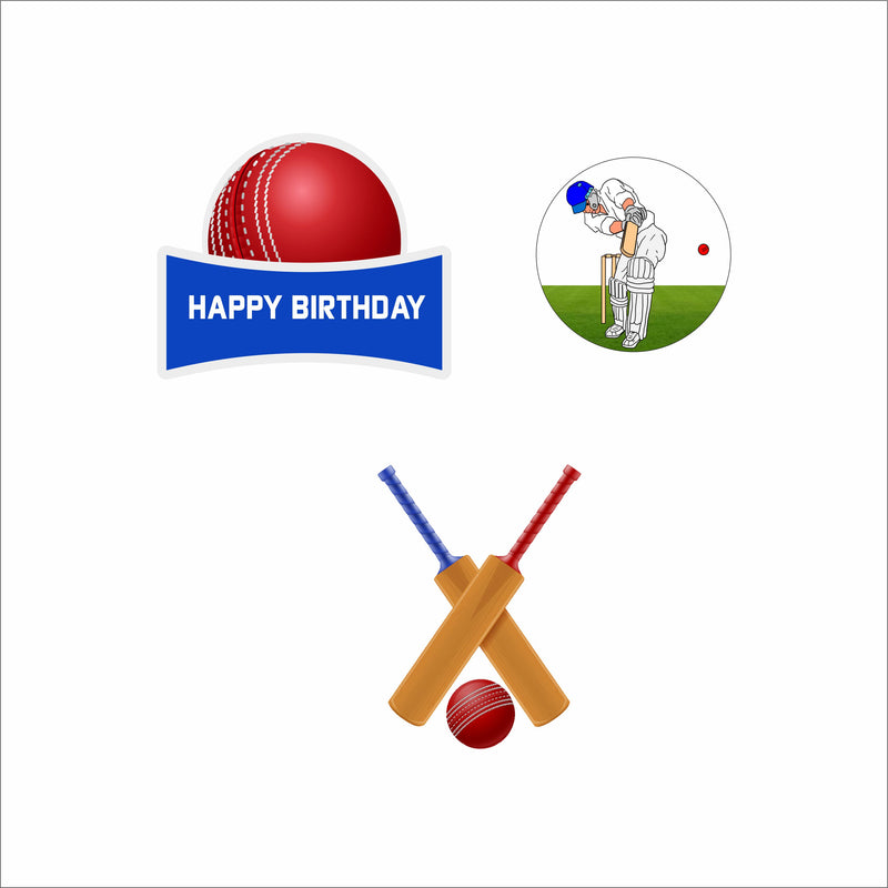 Cricket Theme Birthday Party Table Toppers