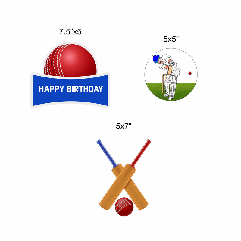 Cricket Theme Birthday Party Table Toppers