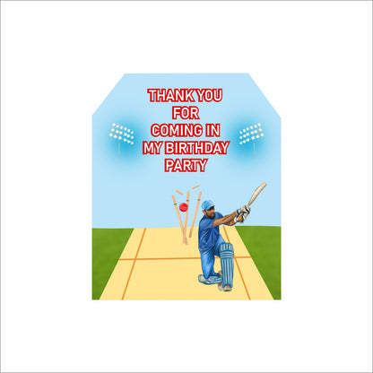 Cricket Theme Birthday Party Thank You Gift Tags
