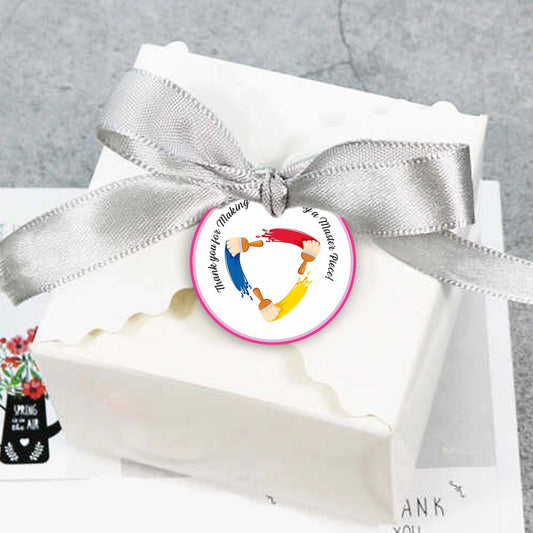 Art and Paint Theme Birthday Party Thank You Gift Tags