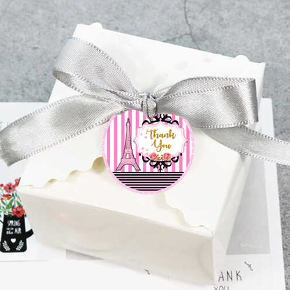 Oh La La Paris Theme Birthday Party Thank You Gift Tags 