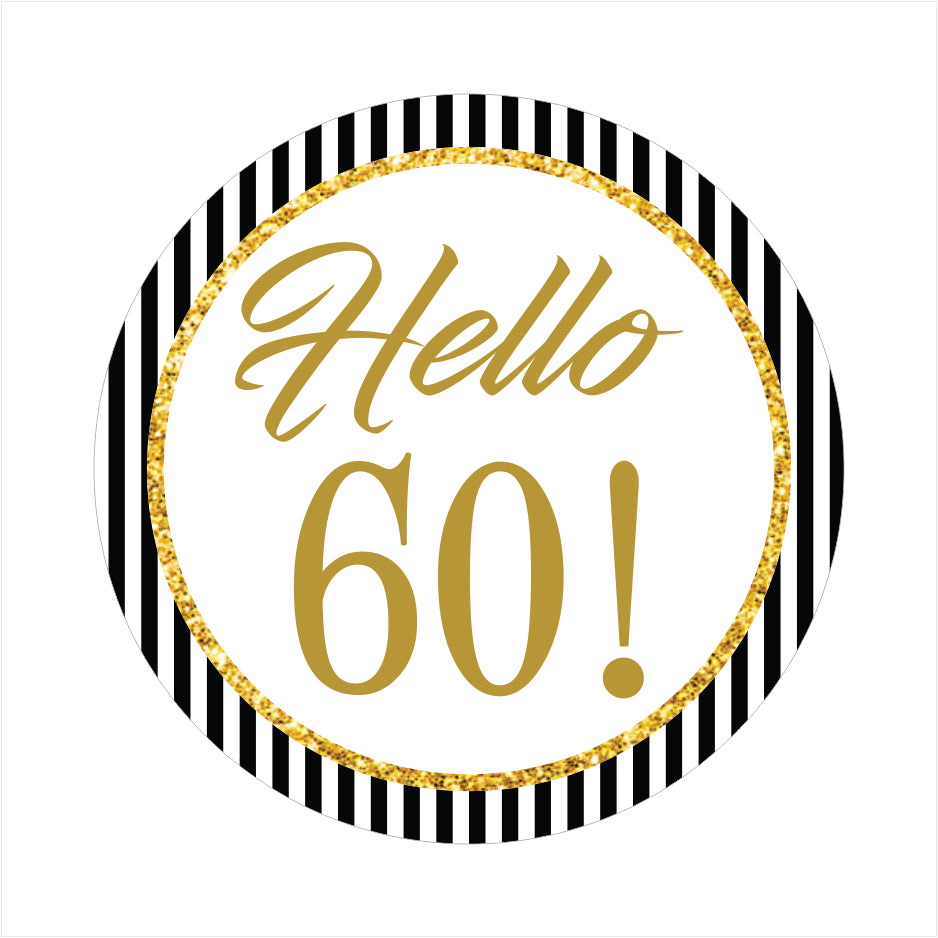 60th Birthday Party Thank You Gift Tags 