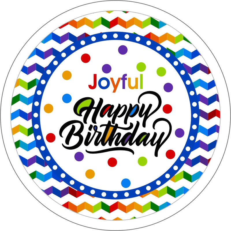 Joyful Theme Birthday Thank You Tags Party Labels