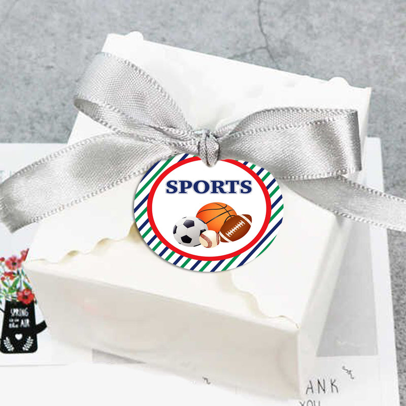 Sports  Theme Birthday Party Thank You Gift Tags 